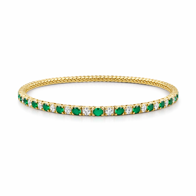 Pulsera Tennis Trío de Esmeraldas