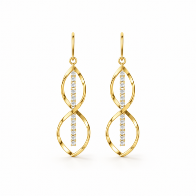 Aretes Espiral Rayo de Sol