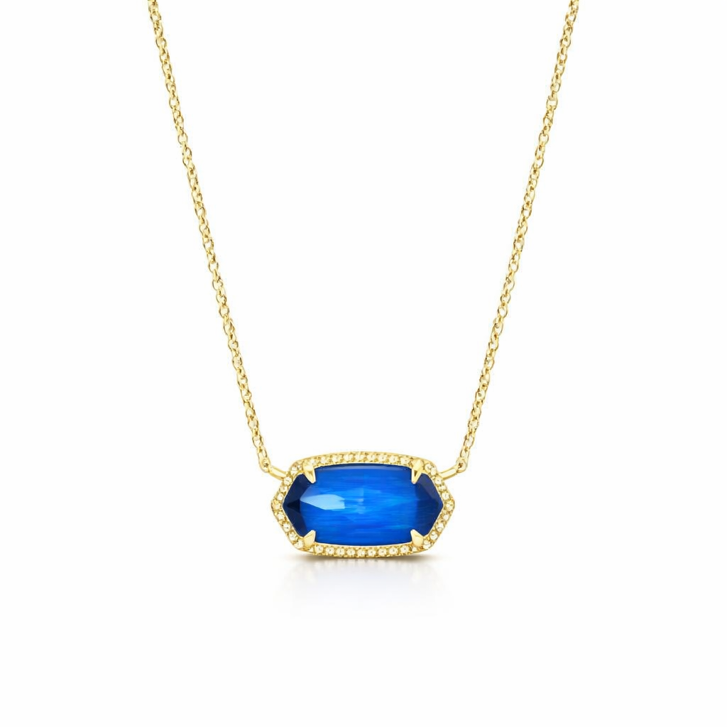 Klassinen soikea safiirikaulakoru