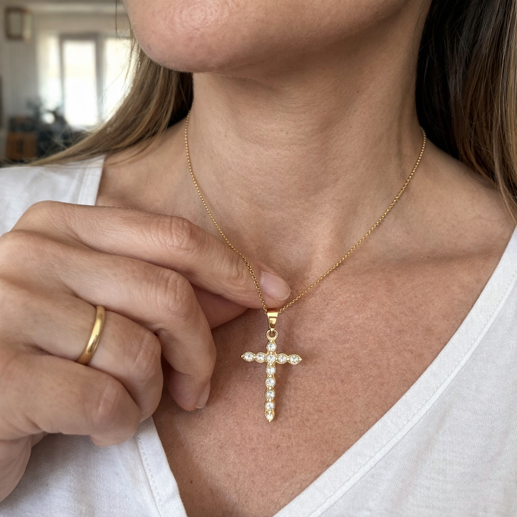 Kierretty kristalliristikaulakoru