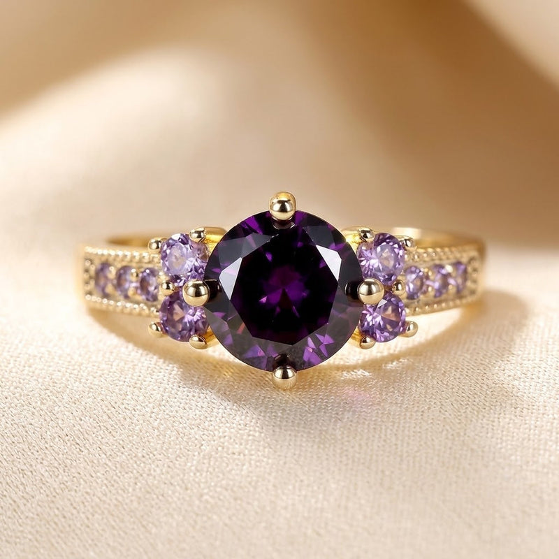 Anillo de Oro con Detalle de Amatista
